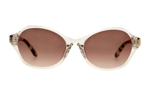 M58 Transparent Light Caramel FRONT with Dark & Light Tortoiseshell TEMPLES