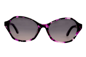 Z53/M100 POLARISED Purple Mottle FRONT with Black TEMPLES