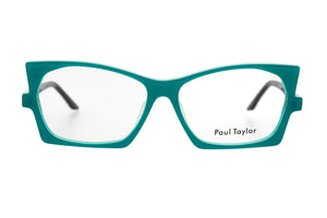 J20 Teal FRONT with Dark Brown Teal & Purple Patterned TEMPLES