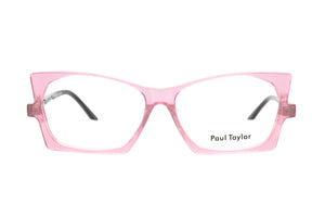 JB5 Pink Shimmer FRONT with Marbled Burgundy Crimson & Dark Brown TEMPLES
