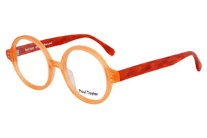 A85 Warm Light Orange FRONT with Burnt Orange Mottled TEMPLES