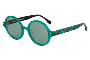 K50 Opaque Jade FRONT with Multi Green patterned TEMPLES