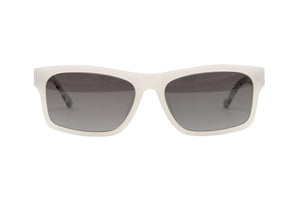 E6H Warm White FRONT with Black White &amp; Crystal Fleck TEMPLES