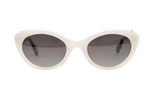 E6H POLARISED Warm White FRONT with Black White & Crystal Fleck TEMPLES