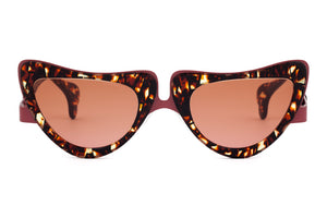 M63 Eighties Glam tortoiseshell & Maroon Brown