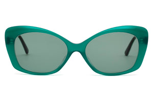 K50 Opaque Jade FRONT with Multi Green patterned TEMPLES