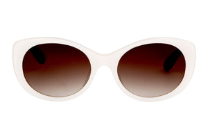 Y32/K20 Pearl White FRONT with Black TEMPLES