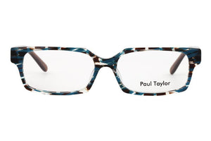 Y4 Brown Crystal Blue fleck patterned FRONT with Brown TEMPLES