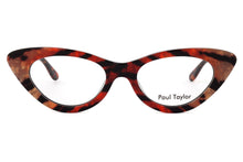 Load image into Gallery viewer, AUDREY Optical Glasses Frames K4B Multicoloured Tiger FRONT with Golden Marble &amp; Tortoiseshell Underlay TEMPLES
