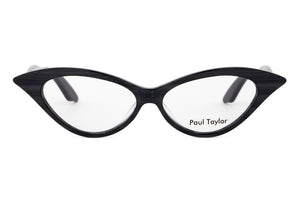 E136 Black with subtle silver fleck FRONT & Dark Grey TEMPLES