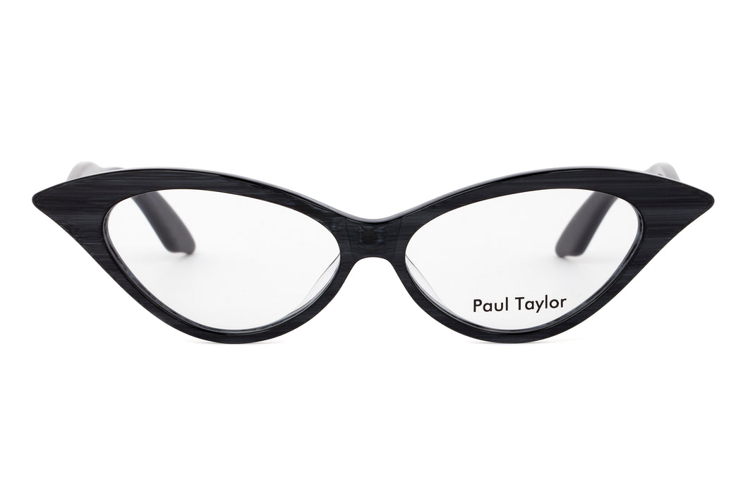DORIS Optical Glasses E136 Subtle Dark Silver Grey through the Black FRONT & Dark Grey TEMPLES