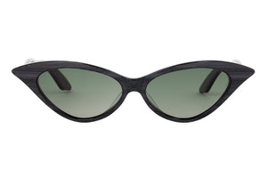 E136 Black with subtle silver fleck FRONT & Dark Grey TEMPLES