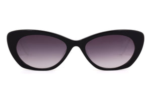 M100/W Black FRONT with White TEMPLES