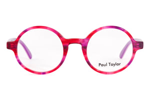 E16 Pink & Purple Swirl FRONT with opaque deep Hot Pink outside & Purple underlay TEMPLES