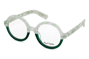 LAST PAIR!!! E95 White Lime & Pearl to Bottle Green FRONT with White Lime & Pearl TEMPLES