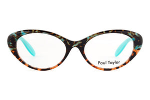 MF6 Teal to Orange graduated Tortoiseshell FRONT with Teal TEMPLES