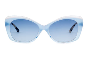 A19 Blue Fade FRONT with Blue Tortoiseshell TEMPLES