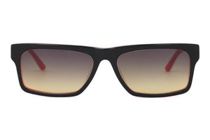 J128 Black with Red Underlay