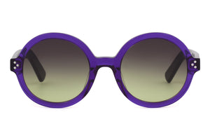 +++ DISCONTINUED SEE SALE PAGE+++ K226 Deep Violet Transparent FRONT with Purple Marble TEMPLES