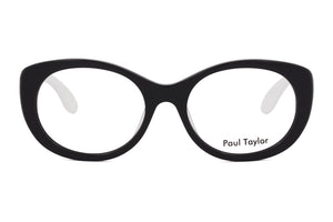 M100/W Black FRONT with White TEMPLES